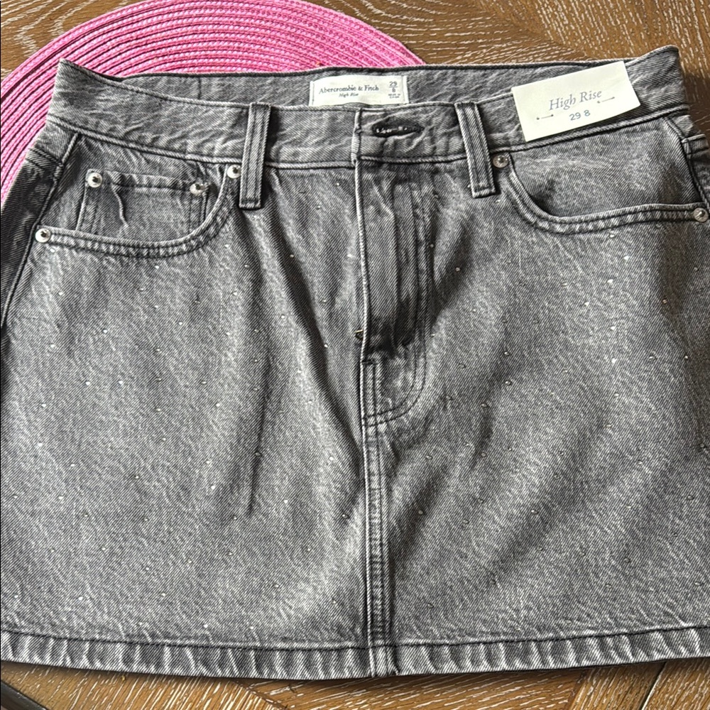 Abercrombie high rise rhinestone skirt NWT